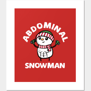 Abdominal Snowman - cute funny christmas design Posters and Art